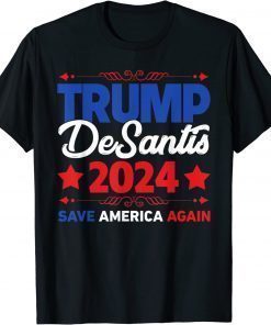 Vintage Trump Desantis 2024 Save America Again Election 2024 T-Shirt