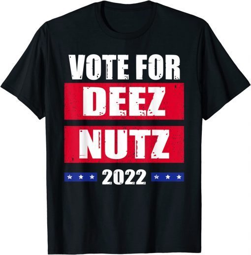 Vote For Deez Nutz 2022 President Biden Trump Retro USA Flag T-Shirt