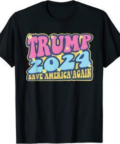 Vote Trump Vintage Retro Wavy - Pro trump 2024 T-Shirt