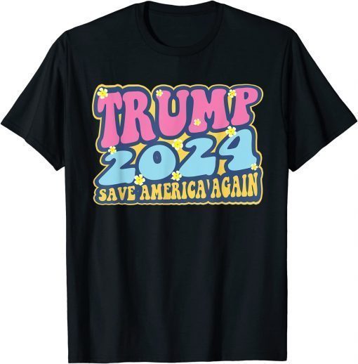 Vote Trump Vintage Retro Wavy - Pro trump 2024 T-Shirt