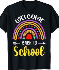 Welcome Back to School Survival Math Quiz Rainbow T-Shirt