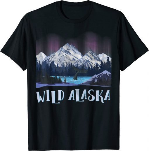 Wild Alaska Alaskan Wildlife Aurora Borealis The Polar Sky T-Shirt