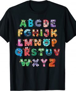 ABC Cute Monster Alphabet Halloween Teacher Costume 2022 Shirt