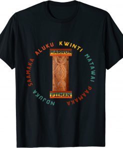 African Ethnic Maroon Tribal Inspired Colorful T-Shirt