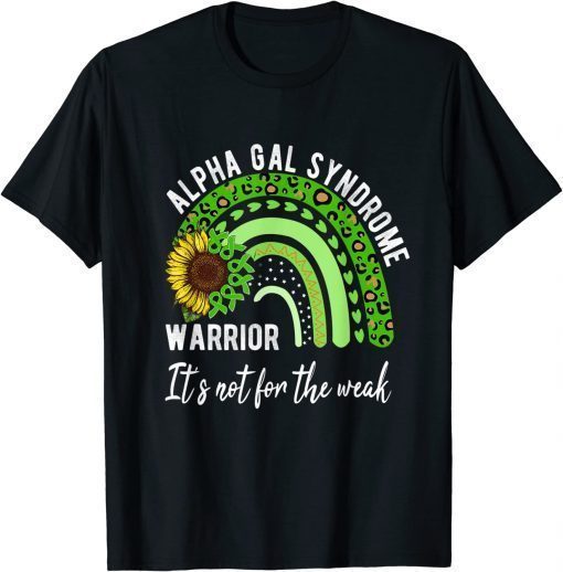 Alpha Gal Syndrome Rainbow & Sunflower Awareness Month T-Shirt