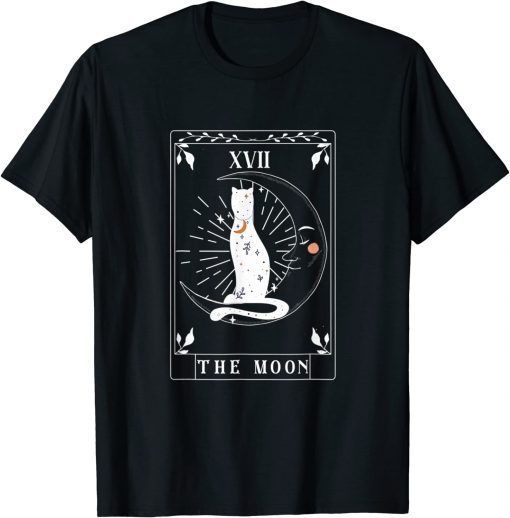 Arot Card He Moon Astrology Crescent Moon And Cat T-Shirt