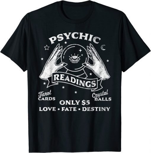 Fortune Teller Psychic Readings Tarot Crystal Ball Vintage T-Shirt