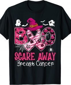 Halloween Boo Scare Away Breast Cancer Awareness T-Shirt