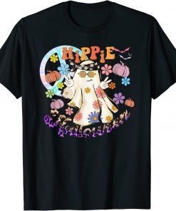 Hippie Halloween Floral Ghost Spooky Vibes T-Shirt