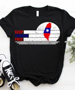 Keep Taiwan Free Flag Map T-Shirt