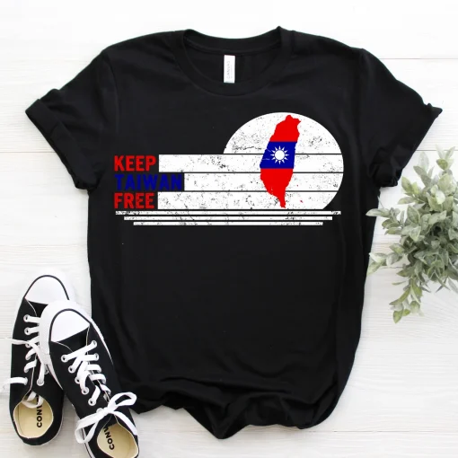 Keep Taiwan Free Flag Map T-Shirt