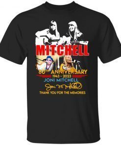 Mitchell 80th anniversary 1943 2023 thank you for the memories signature shirt