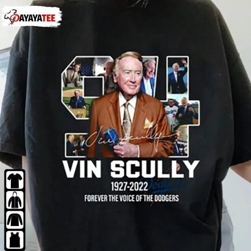 Rip Vin Scully Forever Voice Off The Dodgers Baseball Legend Shirt