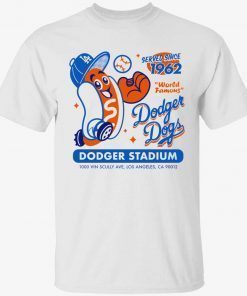 Served since 1962 world famous dodger dogs dodger stadium shirt