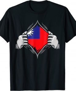 Super Taiwan Heritage Proud Taiwanese Roots Flag Tee Shirt