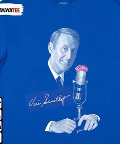 Vin Scully Microphone Vin Scully Los Angeles Dodgers Baseball Shirt