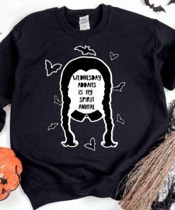 Wednesday Addams is my spirit animal Hallowwen Tee Shirt