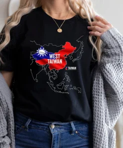 West Taiwan China Map, Taiwan Is Not China T-Shirt