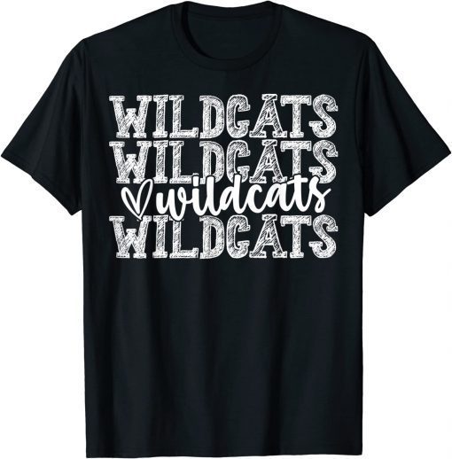 Wildcats Spirit Wear Game Day School Mascot Sport Fan Team T-Shirt