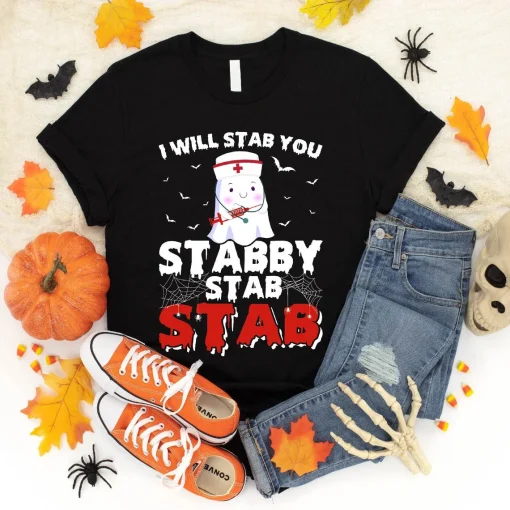 Will Stab You Stabby Halloween Costume T-Shirt