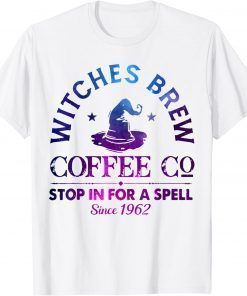 Witch Hat Witches Brew Coffee Halloween Silhouette T-Shirt