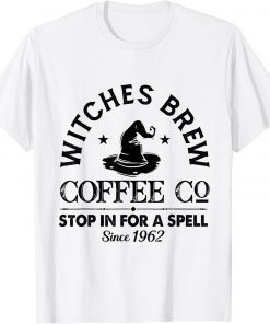 Witch Hat Witches Brew Coffee Halloween T-Shirt