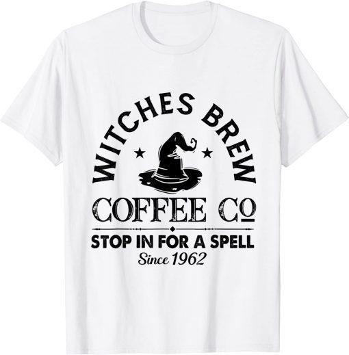 Witch Hat Witches Brew Coffee Halloween T-Shirt