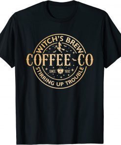 Witches Brew Coffee Co Halloween Witch Coffee Lovers T-Shirt