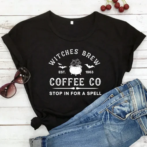 Witches Brew Coffee Co Stop in for a Spell T-Shirt