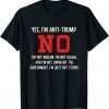 Yes, I'm Anti-trump No I'm Not Muslim T-Shirt