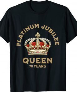 70th Anniversary British Queen Platinum Jubilee Crown T-Shirt
