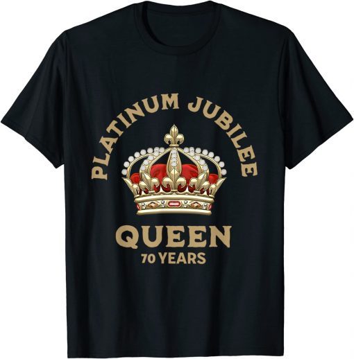 70th Anniversary British Queen Platinum Jubilee Crown T-Shirt