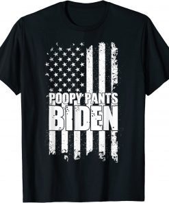 Poopy Pants Biden, Anti Biden Support Trump 2024 Election T-Shirt