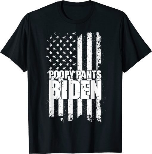 Poopy Pants Biden, Anti Biden Support Trump 2024 Election T-Shirt