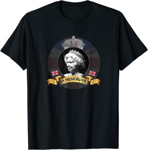 Queen Elizabeth II Memoriam Union Jack RIP UK Royalist T-Shirt