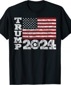 Trump 2024 Donald Trump Take America Back USA Flag T-Shirt