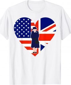 USA UK Love British Monarch Queen Elizabeth ll 1926-2022 T-Shirt