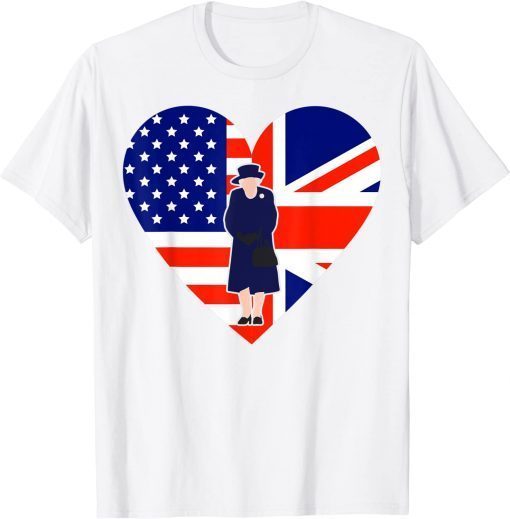 USA UK Love British Monarch Queen Elizabeth ll 1926-2022 T-Shirt