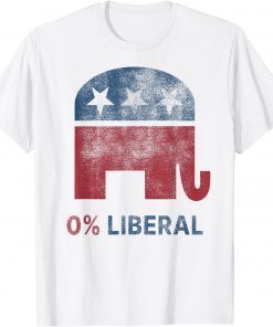 Zero Percent Liberal 0% Liberal Republican Vintage T-Shirt