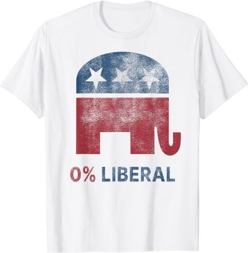 Zero Percent Liberal 0% Liberal Republican Vintage T-Shirt