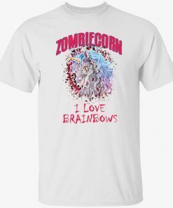 Zombiecorn i love brainbows Halloween Shirt