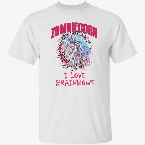 Zombiecorn i love brainbows Halloween Shirt