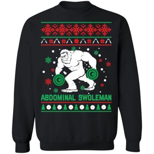 Abdominal swoleman Christmas Tee Shirt