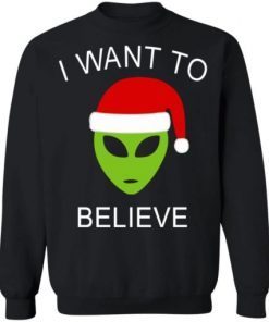 Alien i want to believe Christmas T-Shirt