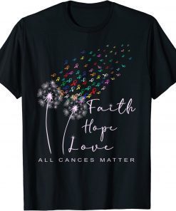 All Cances Matter All Ribbon World Cancer Awareness Day T-Shirt