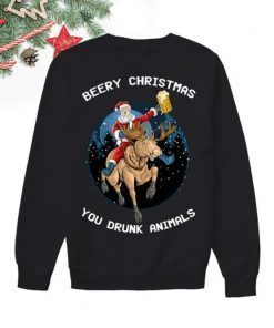 Beery Christmas You Drunk Animals T-Shirt