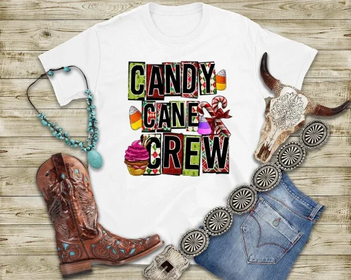 Candy Cane Crew Christmas T-Shirt