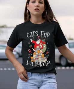 Cats For Everybody Ugly Christmas Cat T-Shirt