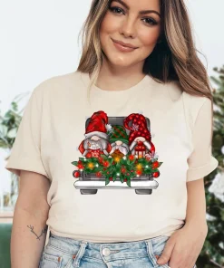 Christmas Gnomes With Truck T-Shirt