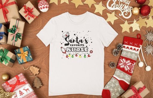 Christmas Santa's Favorite Nurse T-Shirt